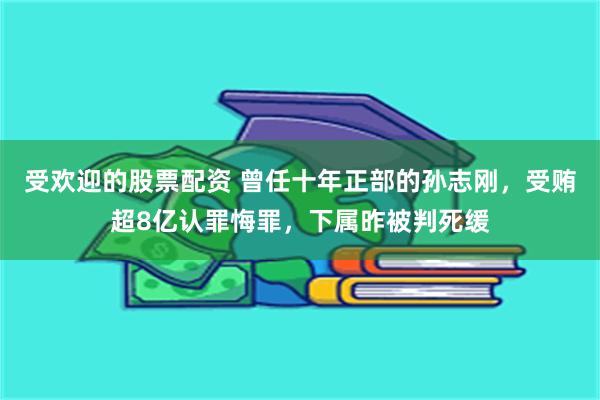 受欢迎的股票配资 曾任十年正部的孙志刚，受贿超8亿认罪悔罪，下属昨被判死缓